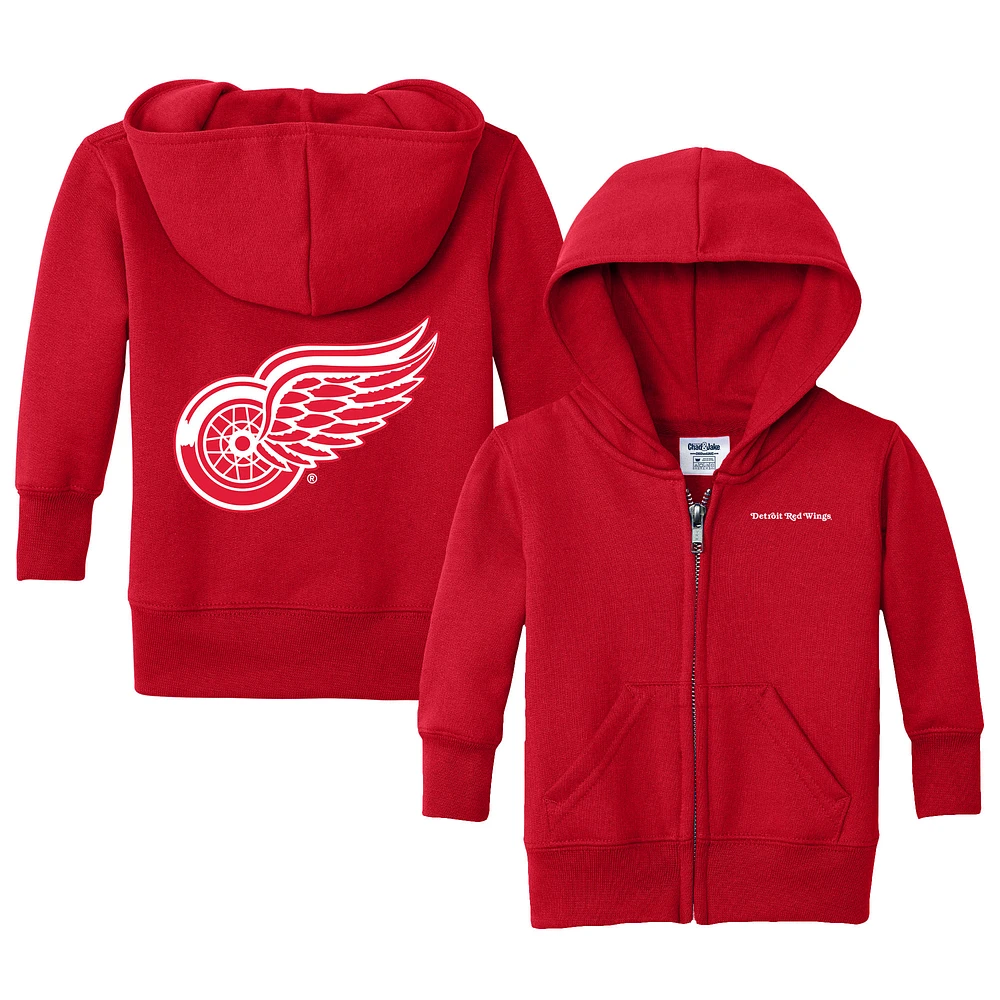 Infant Chad & Jake Red Detroit Wings Logo Full-Zip Hoodie