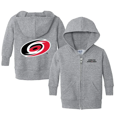 Infant Chad & Jake Heather Gray Carolina Hurricanes Logo Full-Zip Hoodie