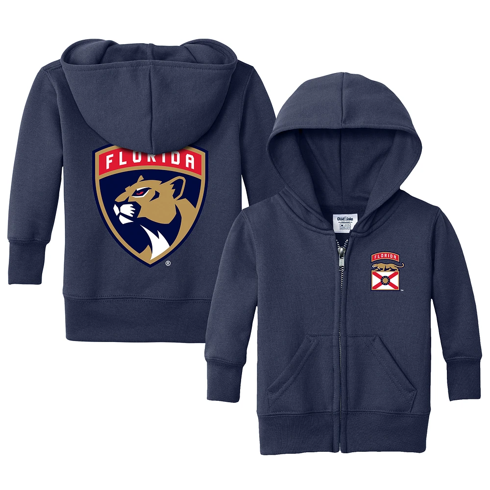 Infant Chad & Jake Navy Florida Panthers Logo Full-Zip Hoodie Jacket