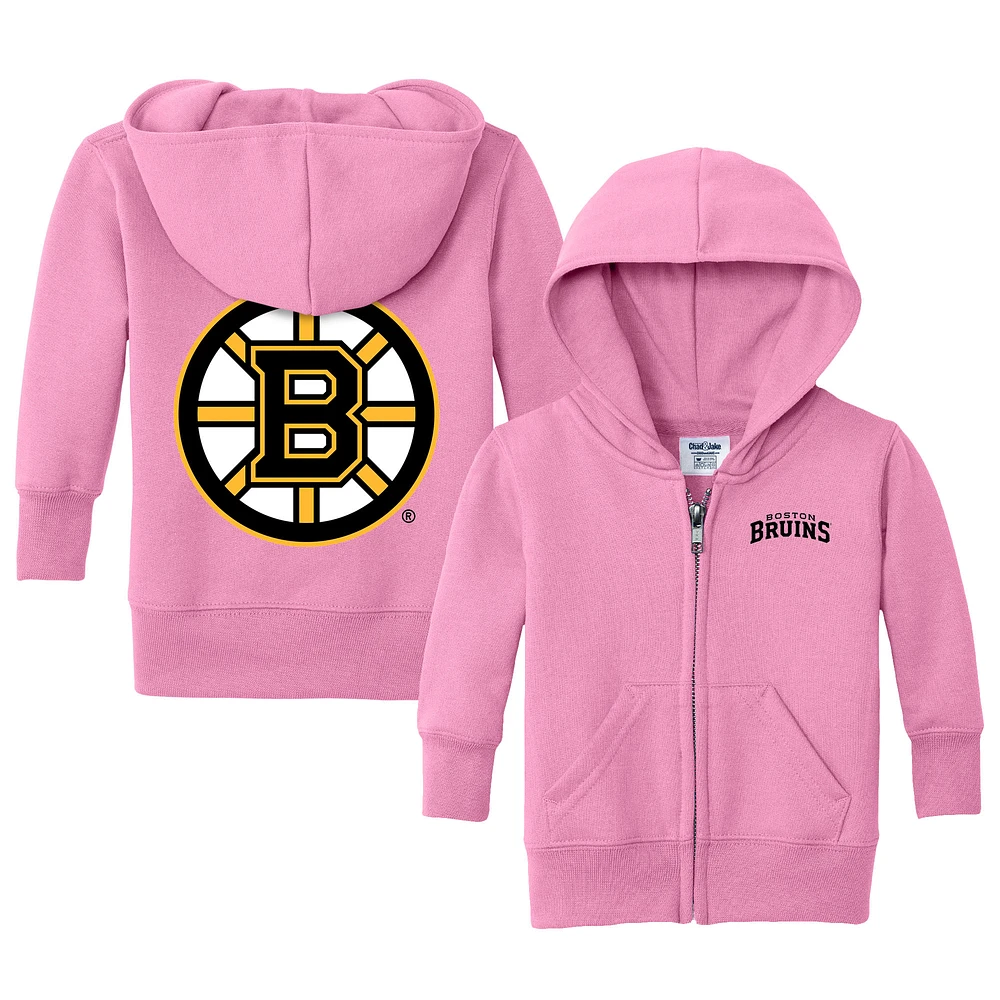 Infant Chad & Jake Pink Boston Bruins Logo Full-Zip Hoodie Jacket