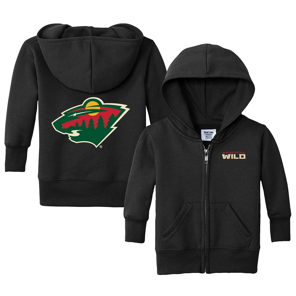Infant Chad & Jake Black Minnesota Wild Logo Full-Zip Hoodie