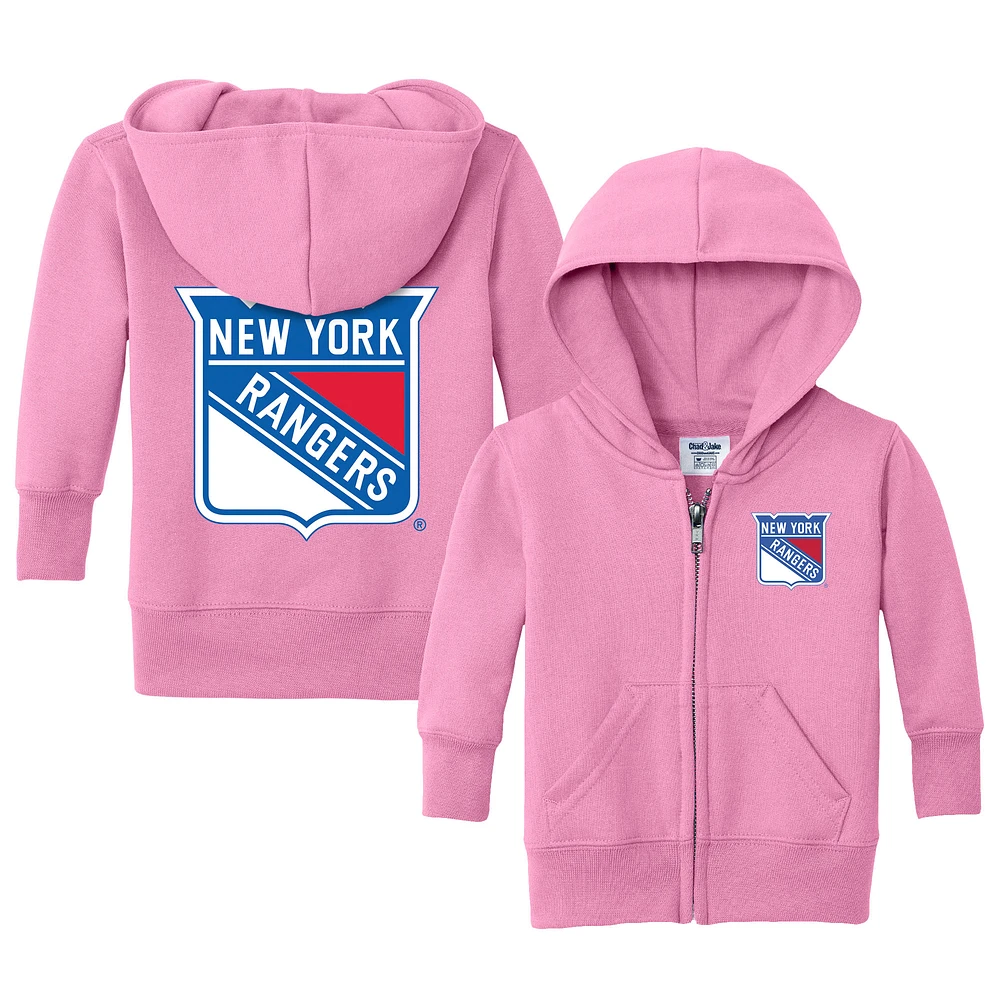 Infant Chad & Jake New York Rangers Logo Full-Zip Hoodie