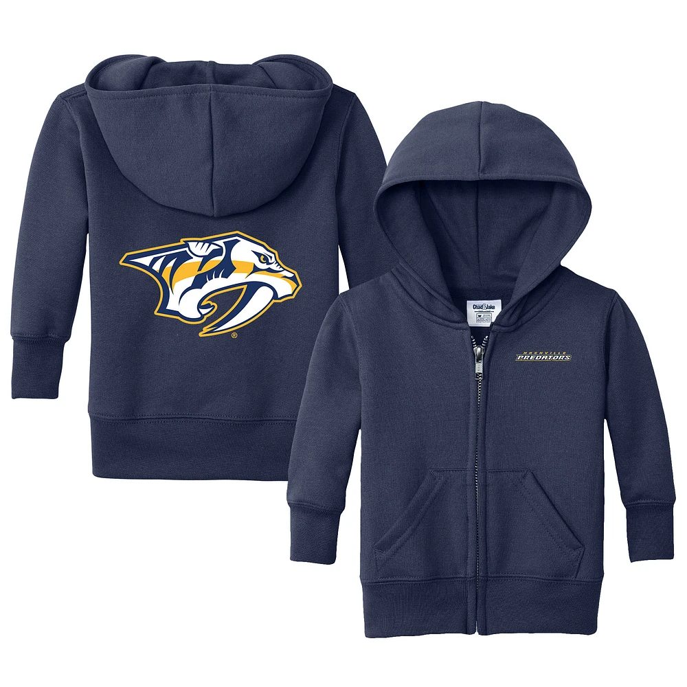 Infant Chad & Jake Navy Nashville Predators Logo Full-Zip Hoodie Jacket