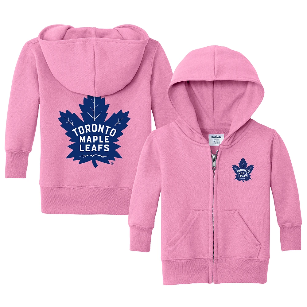 Infant Chad & Jake Pink Toronto Maple Leafs Logo Full-Zip Hoodie