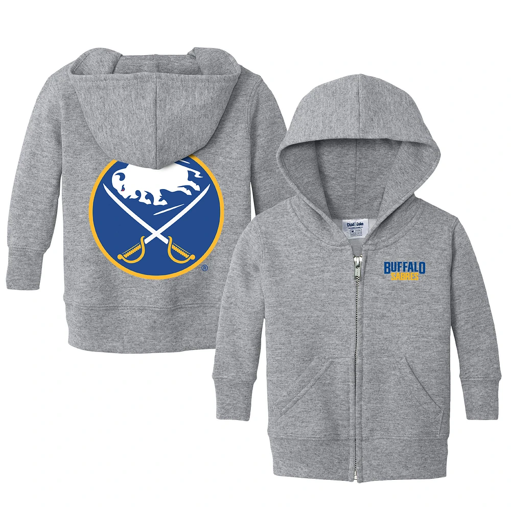 Infant Chad & Jake Heather Gray Buffalo Sabres Logo Full-Zip Hoodie