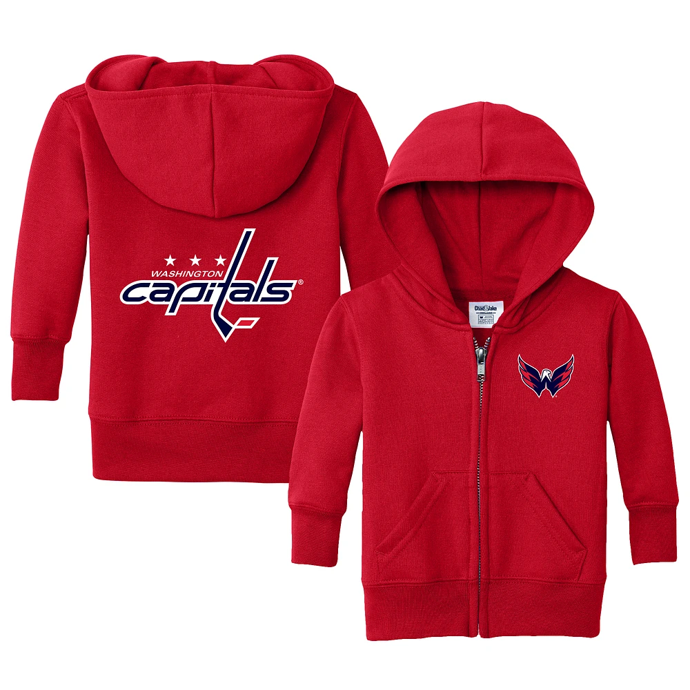 Infant Chad & Jake Red Washington Capitals Logo Full-Zip Hoodie