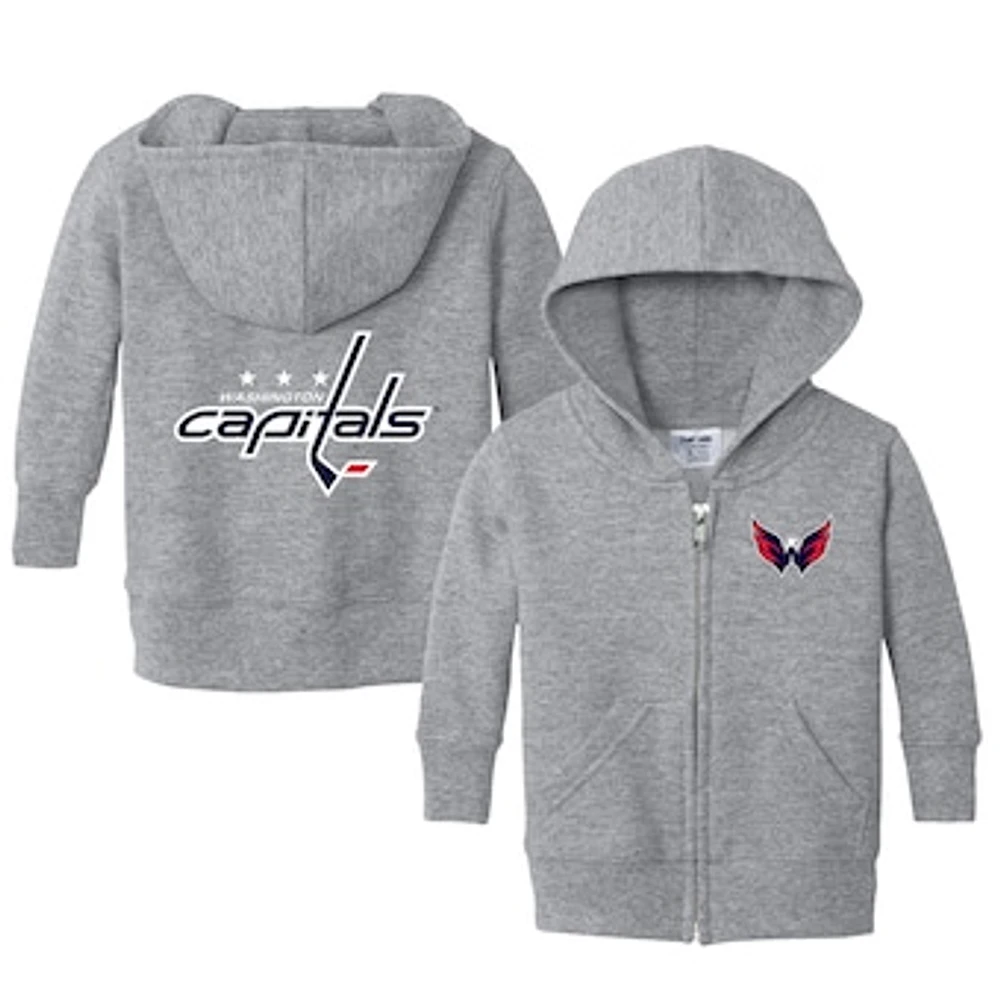 Infant Chad & Jake Heather Gray Washington Capitals Logo Full-Zip Hoodie