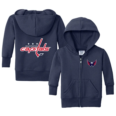 Infant Chad & Jake Navy Washington Capitals Logo Full-Zip Hoodie