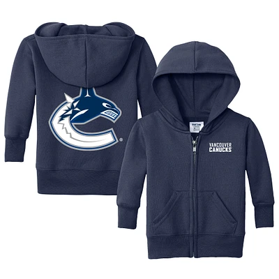 Infant Chad & Jake Navy Vancouver Canucks Logo Full-Zip Hoodie Jacket