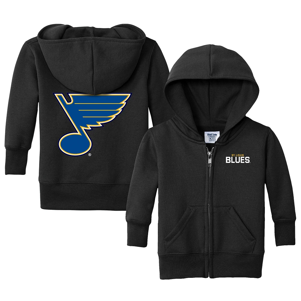 Infant Chad & Jake Black St. Louis Blues Logo Full-Zip Hoodie Jacket