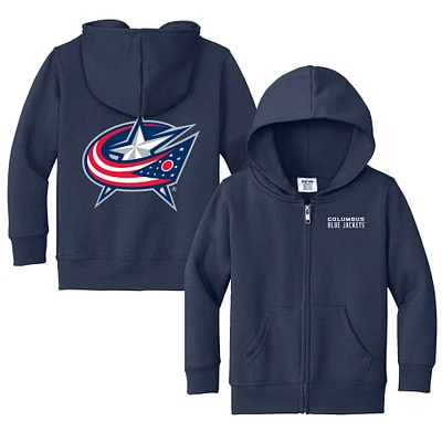 Toddler Chad & Jake Navy Columbus Blue Jackets Logo Full-Zip Hoodie Jacket