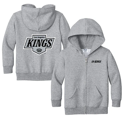 Toddler Chad & Jake Heather Gray Los Angeles Kings Logo Full-Zip Hoodie Jacket