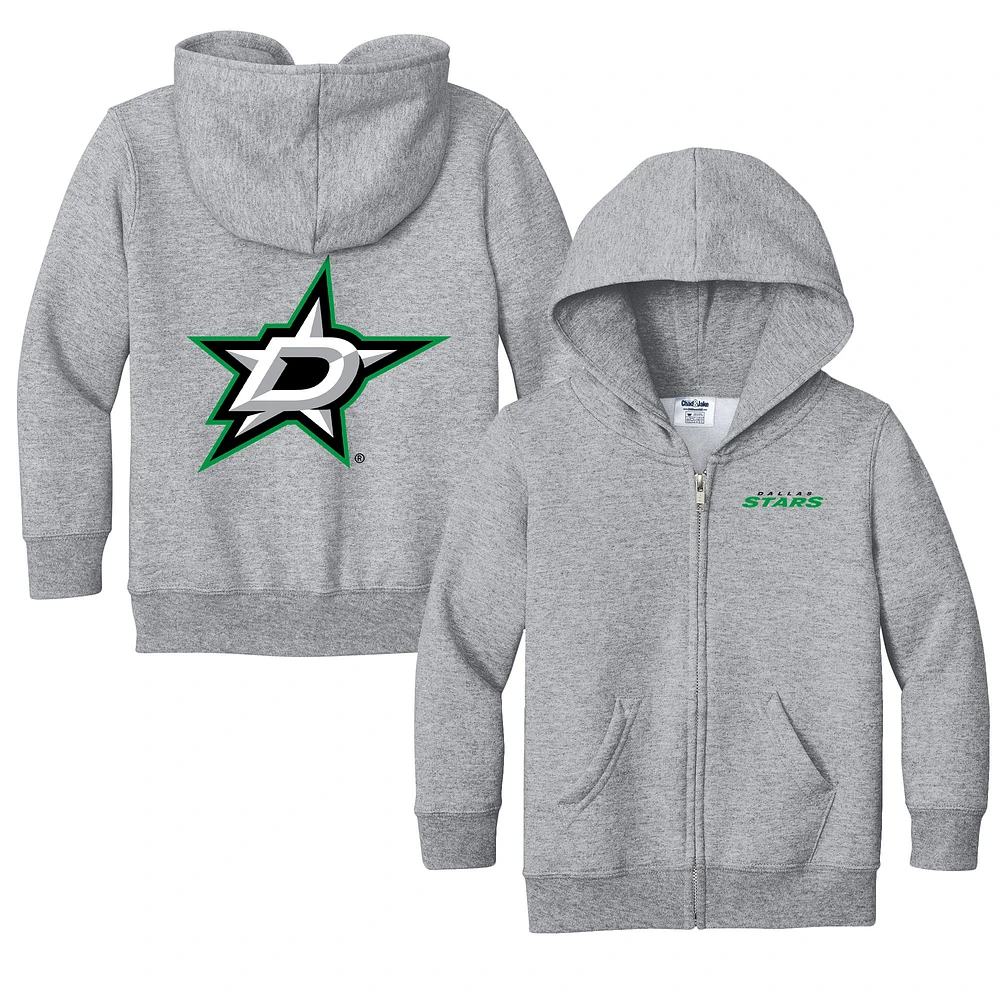 Toddler Chad & Jake Heather Gray Dallas Stars Logo Full-Zip Hoodie Jacket