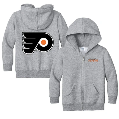 Toddler Chad & Jake Heather Gray Philadelphia Flyers Logo Full-Zip Hoodie Jacket
