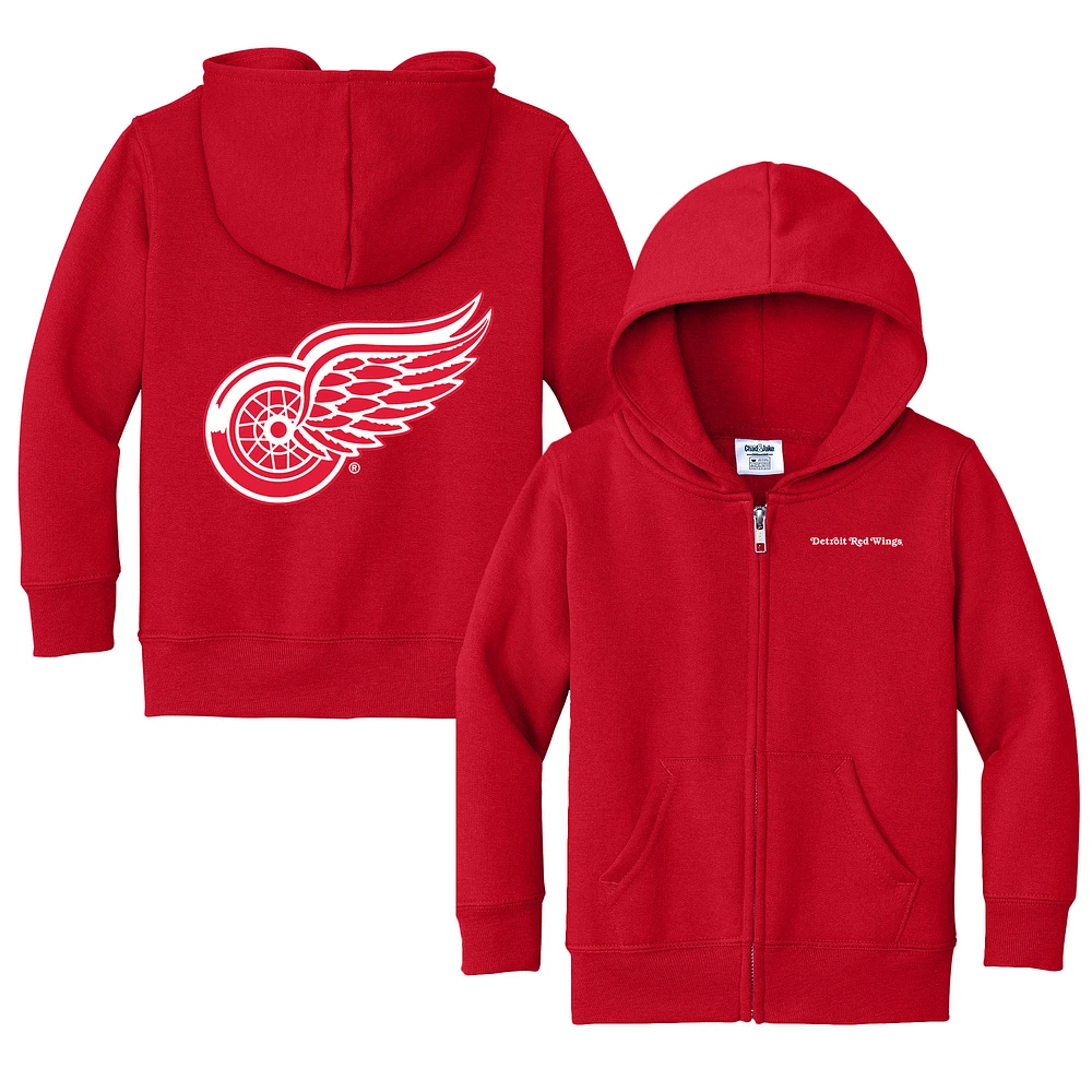 Toddler Chad & Jake Red Detroit Wings Logo Full-Zip Hoodie Jacket