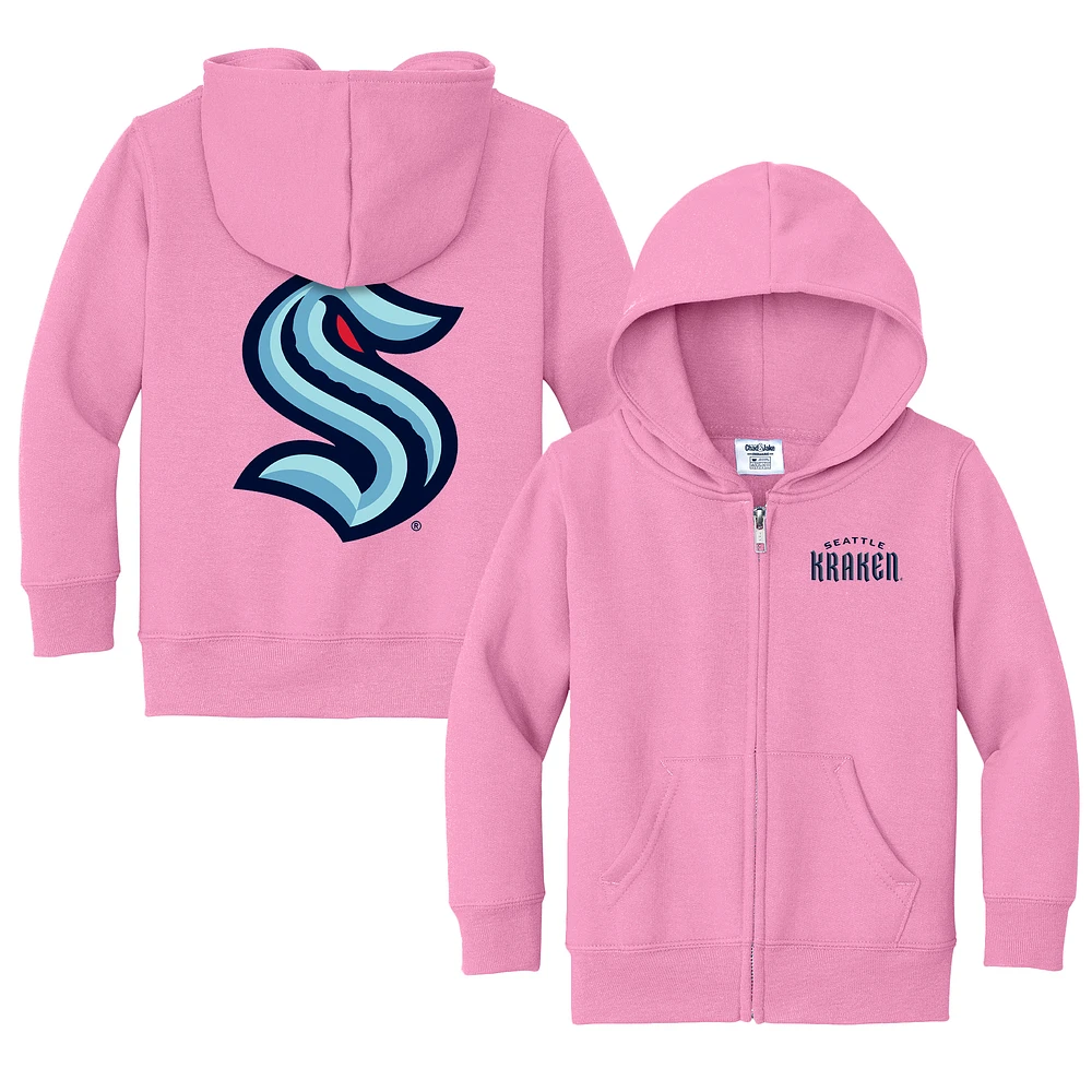 Toddler Chad & Jake Pink Seattle Kraken Logo Full-Zip Hoodie Jacket