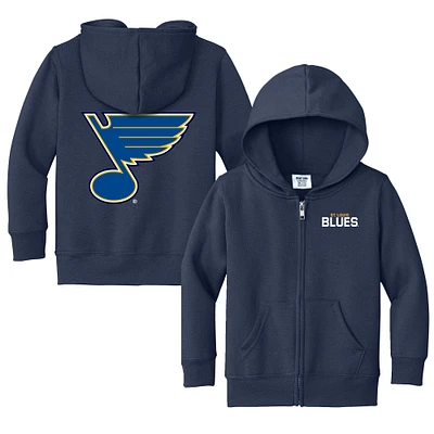 Toddler Chad & Jake Navy St. Louis Blues Logo Full-Zip Hoodie Jacket