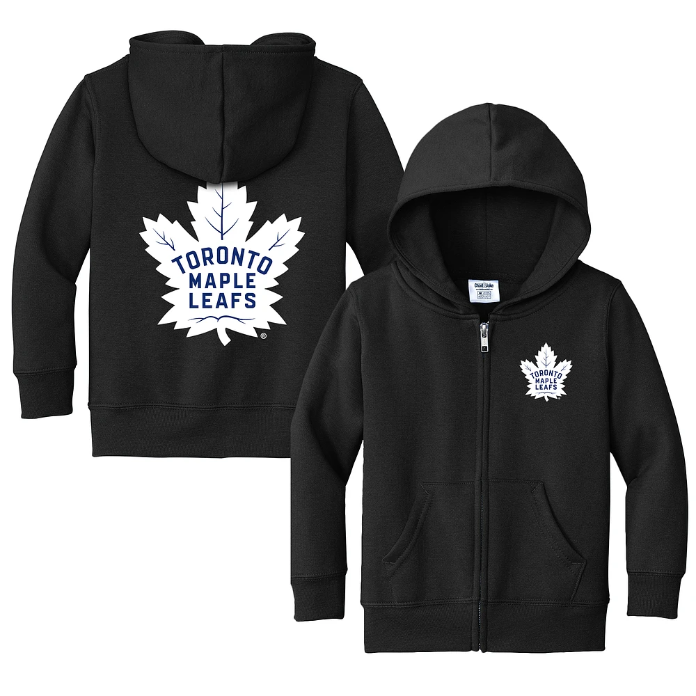Toddler Chad & Jake Black Toronto Maple Leafs Logo Full-Zip Hoodie Jacket