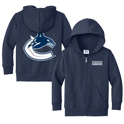 Toddler Chad & Jake Navy Vancouver Canucks Logo Full-Zip Hoodie Jacket