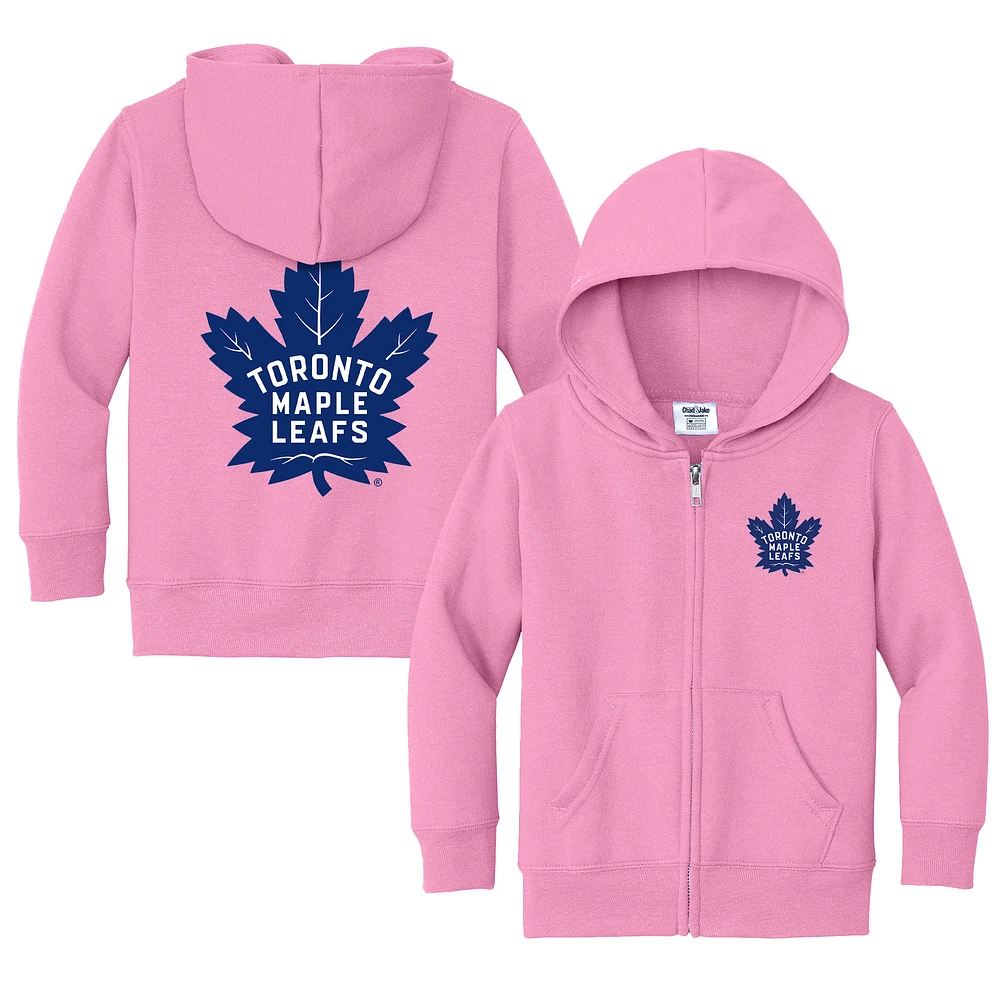 Toddler Chad & Jake Pink Toronto Maple Leafs Logo Full-Zip Hoodie Jacket