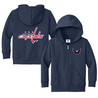 Toddler Chad & Jake Navy Washington Capitals Logo Full-Zip Hoodie Jacket