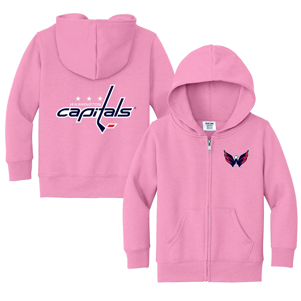 Toddler Chad & Jake Pink Washington Capitals Logo Full-Zip Hoodie Jacket