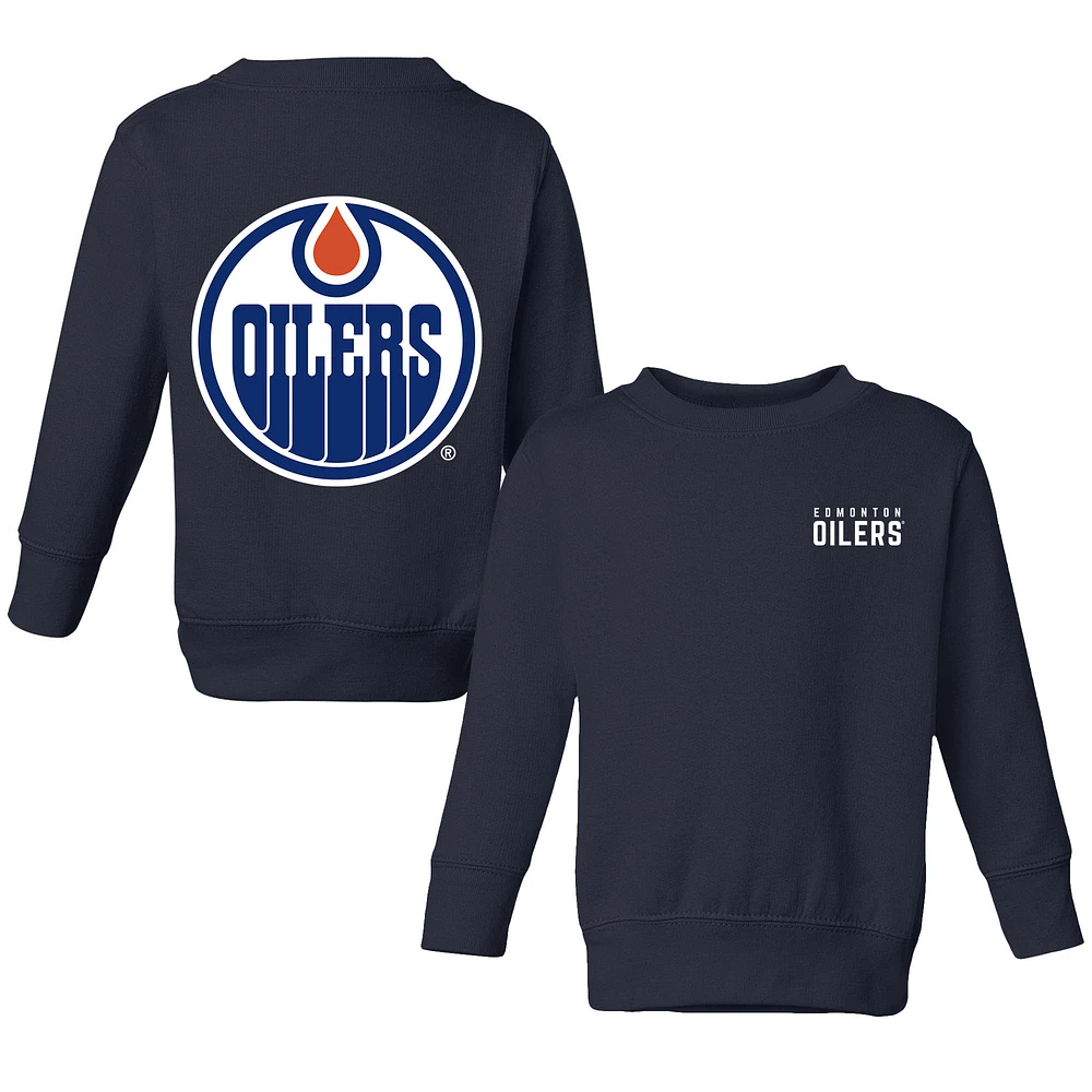 Toddler Chad & Jake Navy Edmonton Oilers Pullover Sweatshirt