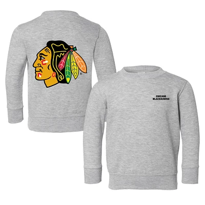 Toddler Chad & Jake Heather Gray Chicago Blackhawks Pullover Sweatshirt
