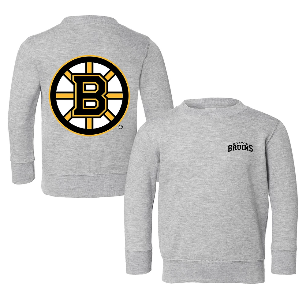 Toddler Chad & Jake Heather Gray Boston Bruins Pullover Sweatshirt