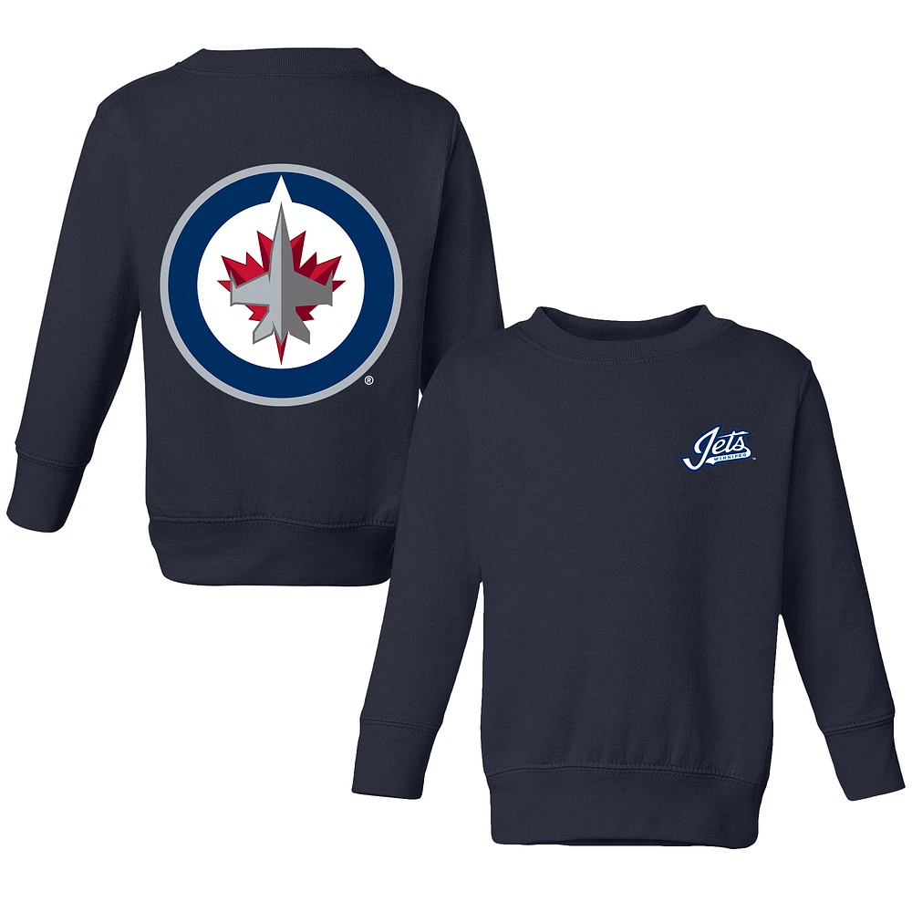 Toddler Chad & Jake Navy Winnipeg Jets Pullover Sweatshirt