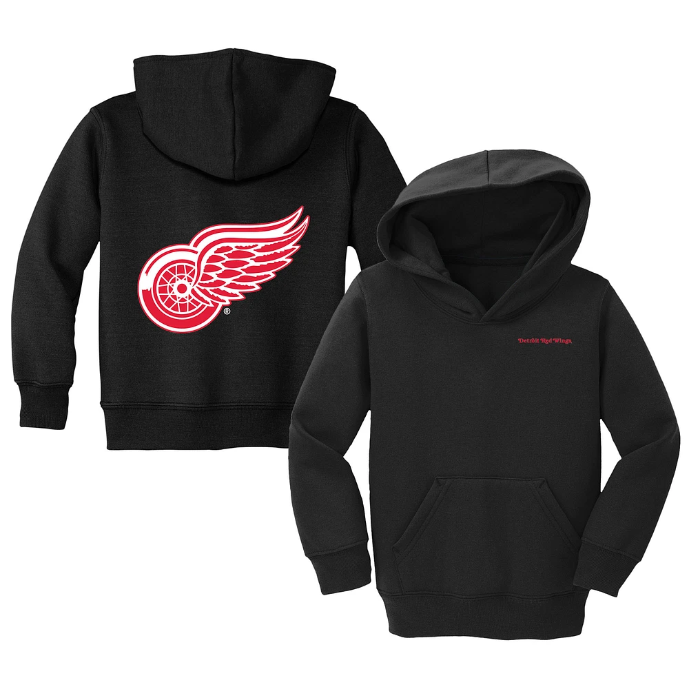 Toddler Chad & Jake Black Detroit Red Wings Pullover Hoodie