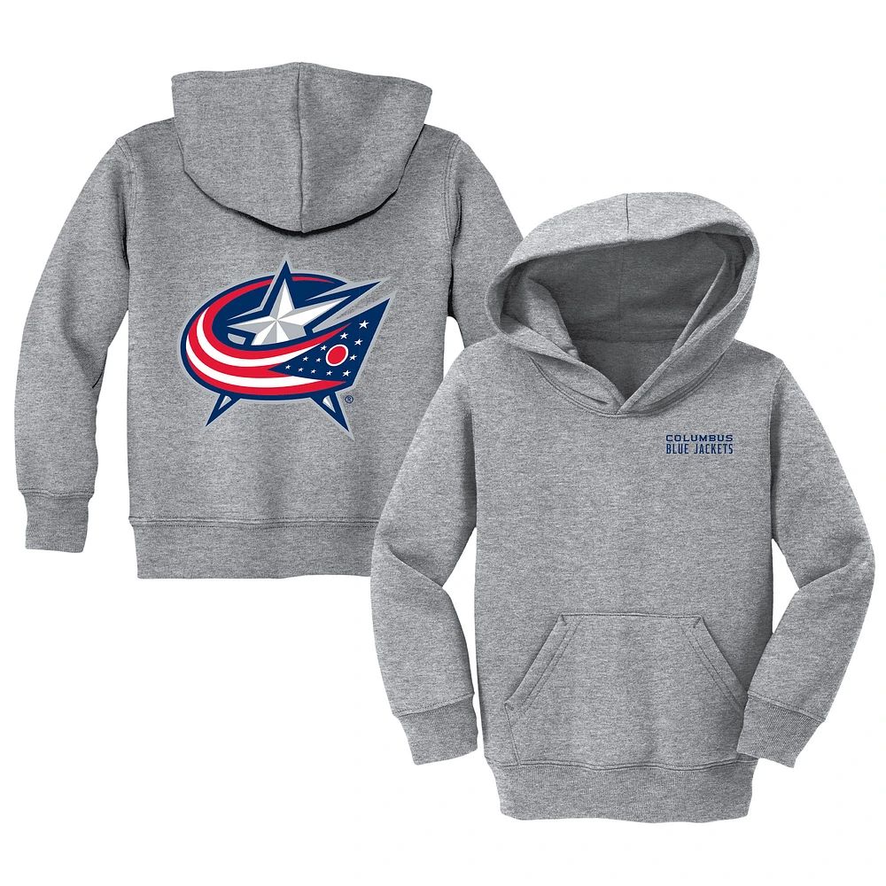 Toddler Chad & Jake Heather Gray Columbus Blue Jackets Pullover Hoodie