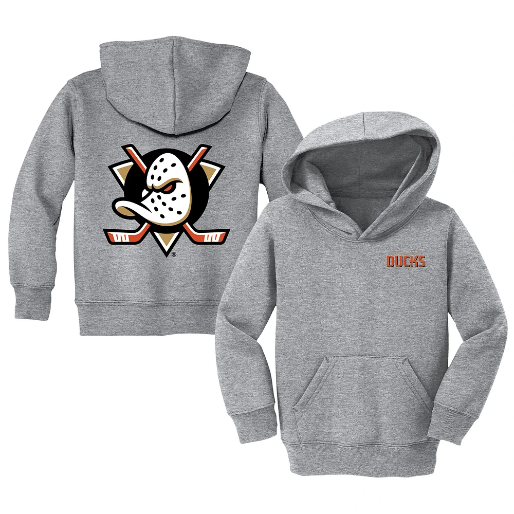 Toddler Chad & Jake Heather Gray Anaheim Ducks Pullover Hoodie