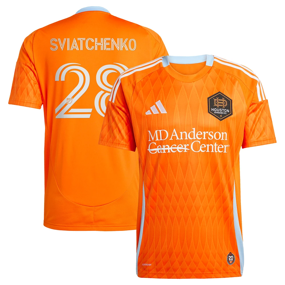 Men's adidas Erik Sviatchenko Orange Houston Dynamo FC 2025 Season 20 Replica Player Jersey