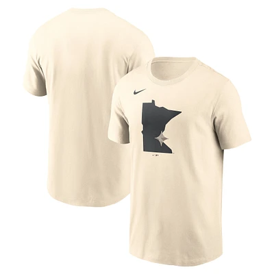 Men's Nike Cream Minnesota Twins Camo Logo T-Shirt