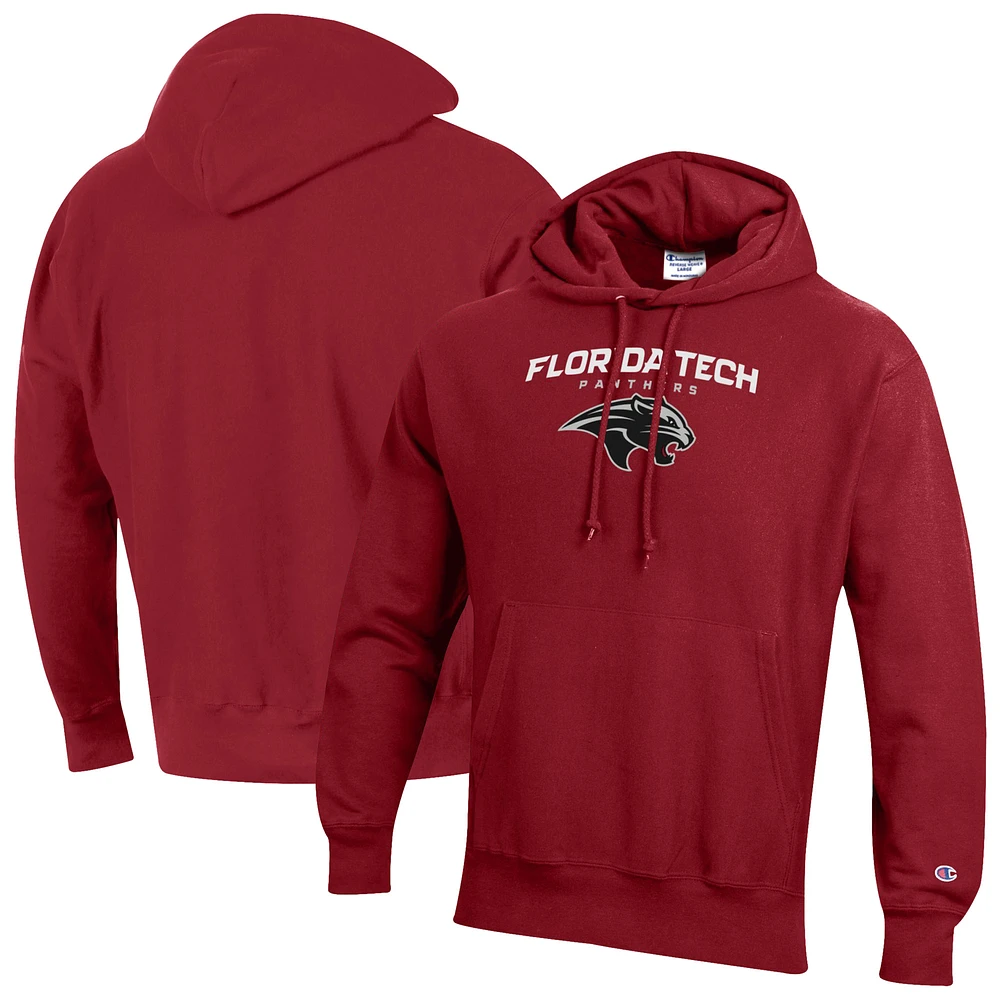 Men's Champion Red Florida Tech Panthers Reverse Weave Pullover Hoodie