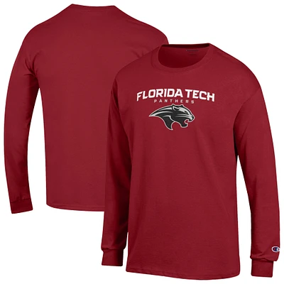 Men's Champion Red Florida Tech Panthers Long Sleeve T-Shirt