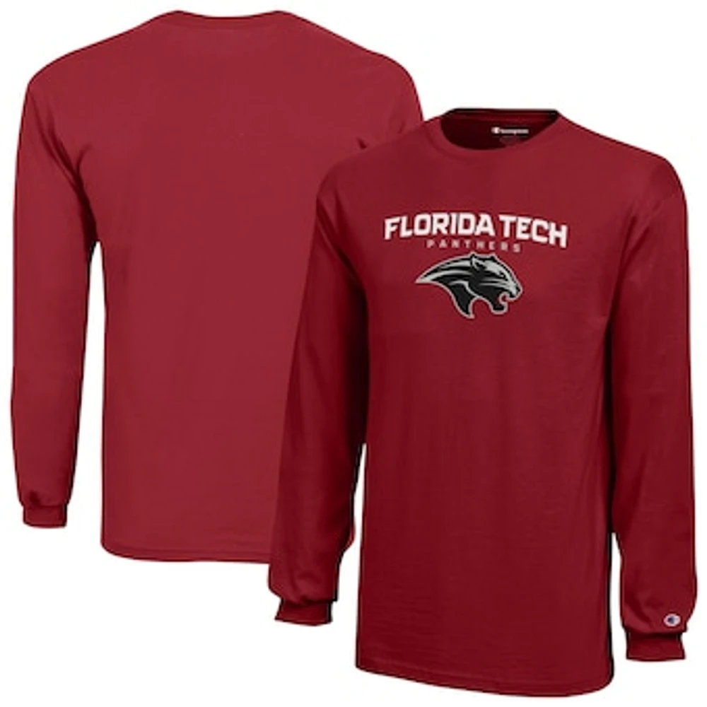 Youth Champion Red Florida Tech Panthers Long Sleeve T-Shirt