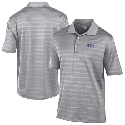 Men's Champion Gray TCU Horned Frogs Textured Solid Polo