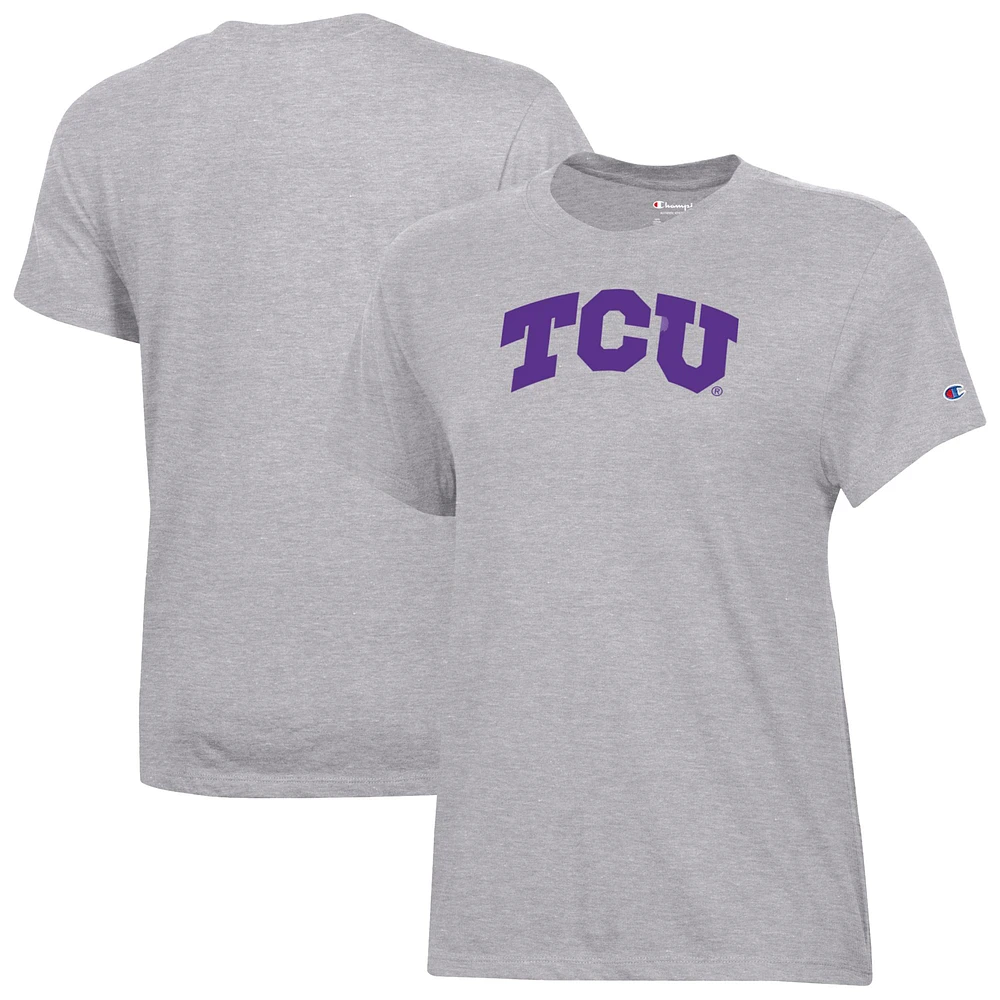 Women's Champion Gray TCU Horned Frogs Core T-Shirt