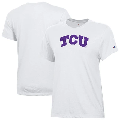 Women's Champion White TCU Horned Frogs Core T-Shirt