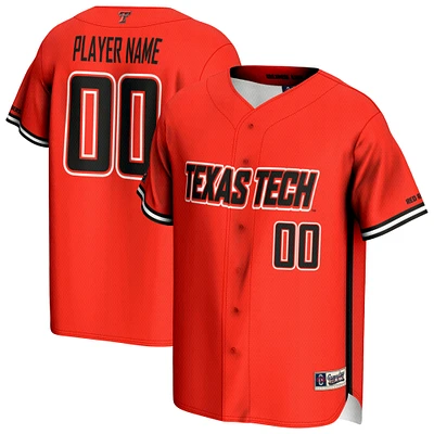 Unisex GameDay Greats Red Texas Tech Raiders NIL Pick-A-Player Baseball Lightweight Jersey