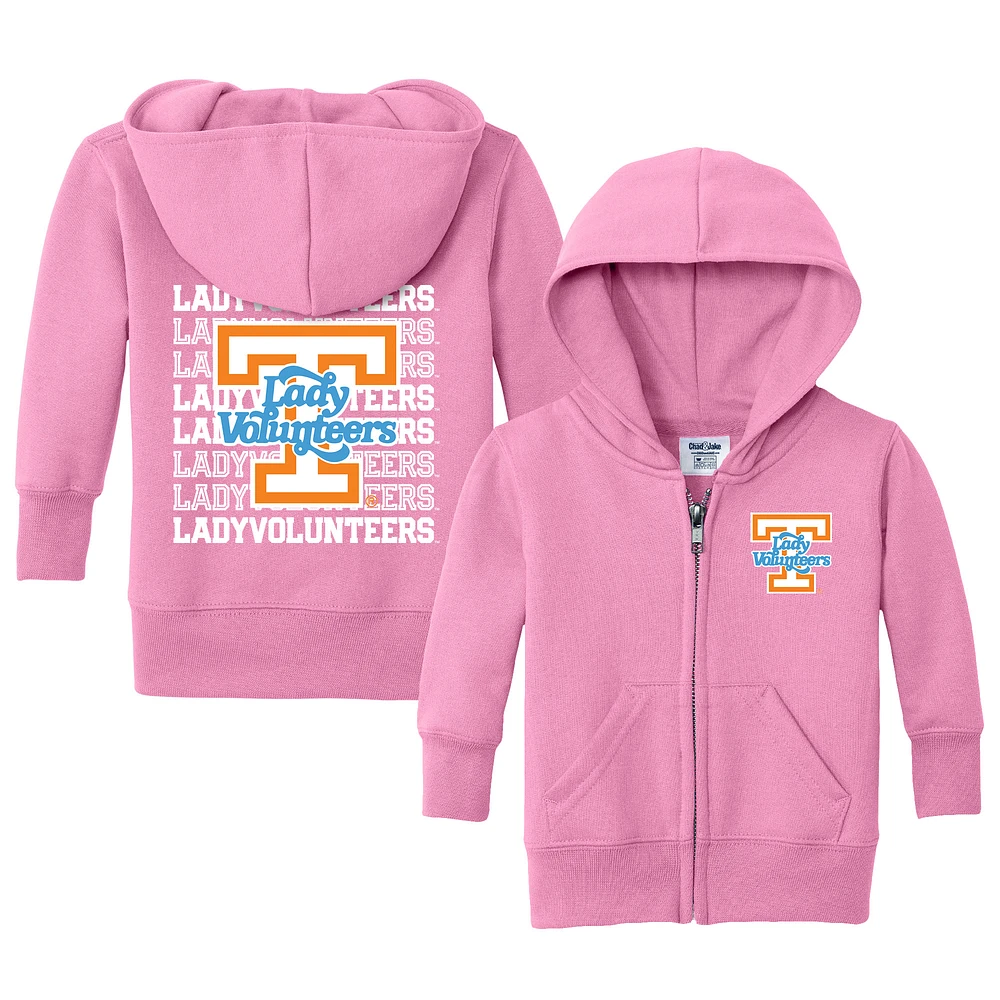 Infant Chad & Jake Pink Tennessee Volunteers Lady Retro Full-Zip Hoodie