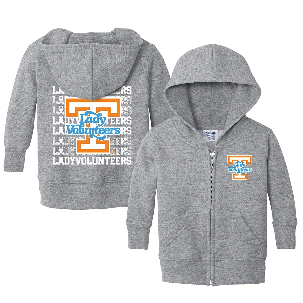 Infant Chad & Jake Heather Gray Tennessee Volunteers Lady Retro Full-Zip Hoodie