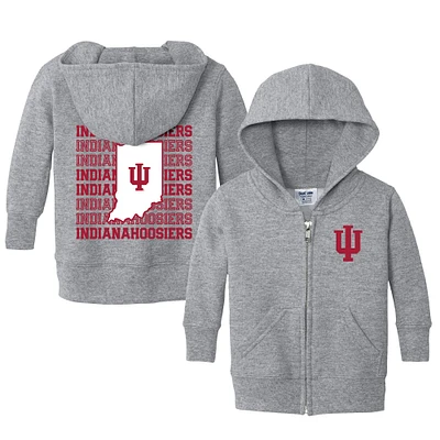 Infant Chad & Jake Heather Gray Indiana Hoosiers Retro Full-Zip Hoodie