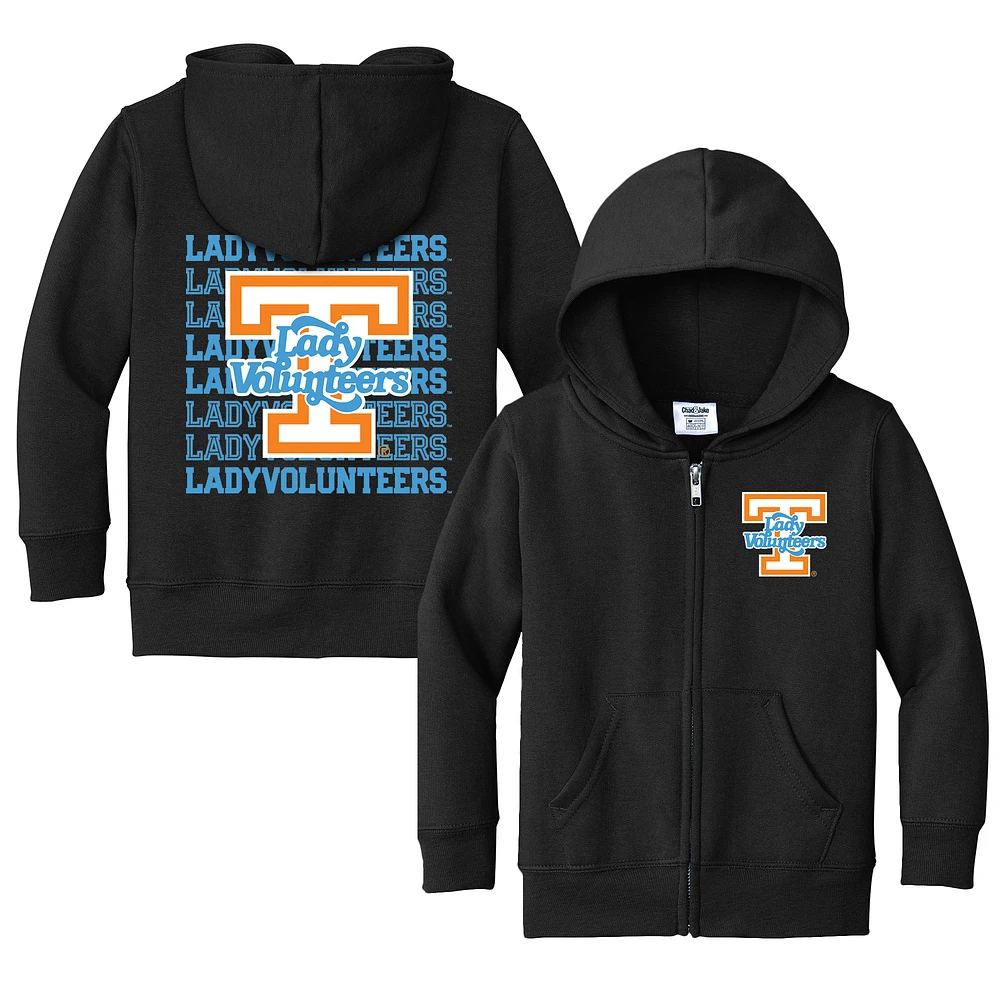 Toddler Chad & Jake Black Tennessee Volunteers Lady Retro Full-Zip Hoodie