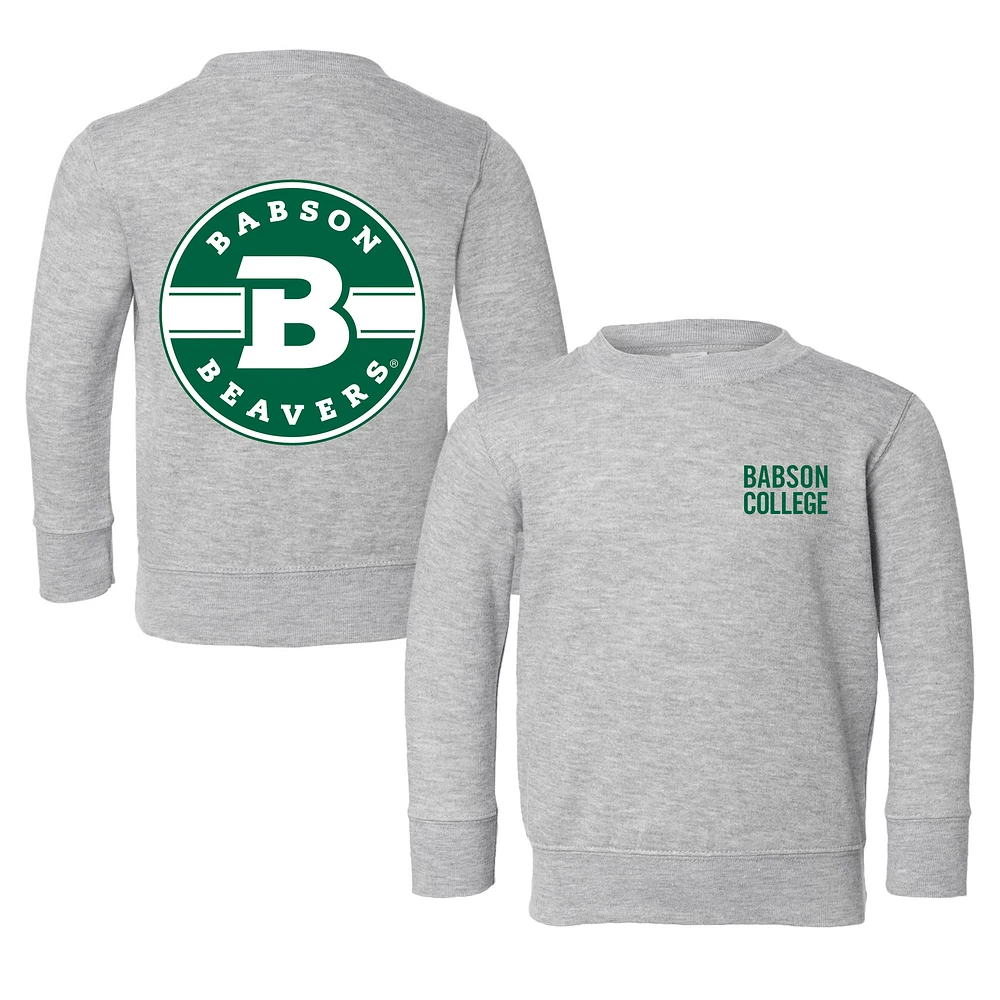 Toddler Chad & Jake Heather Gray Babson Beavers Logo Pullover Sweatshirt