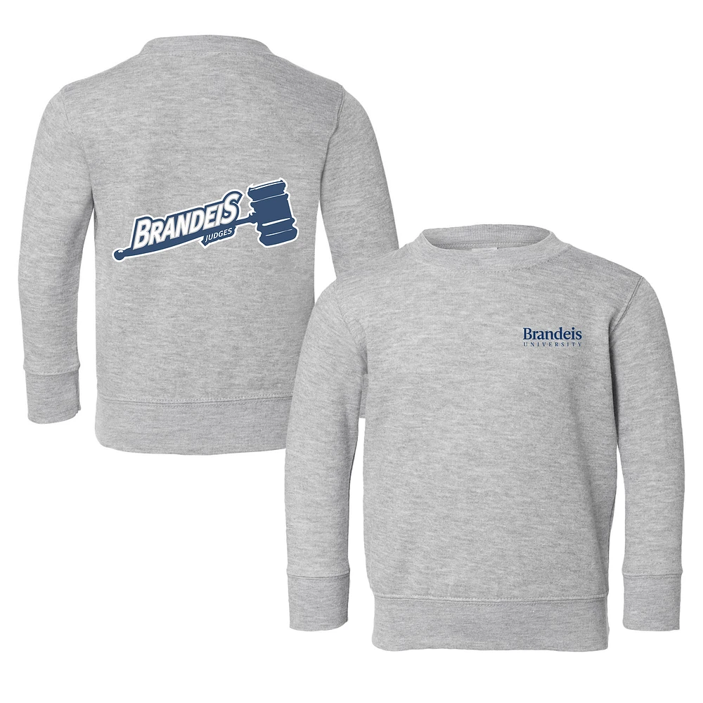 Toddler Chad & Jake Heather Gray Brandeis University Judges Logo Pullover Sweatshirt