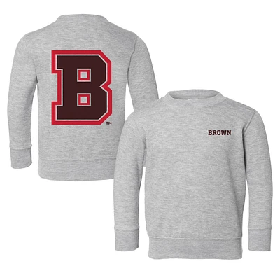 Toddler Chad & Jake Heather Gray Brown Bears Logo Pullover Sweatshirt