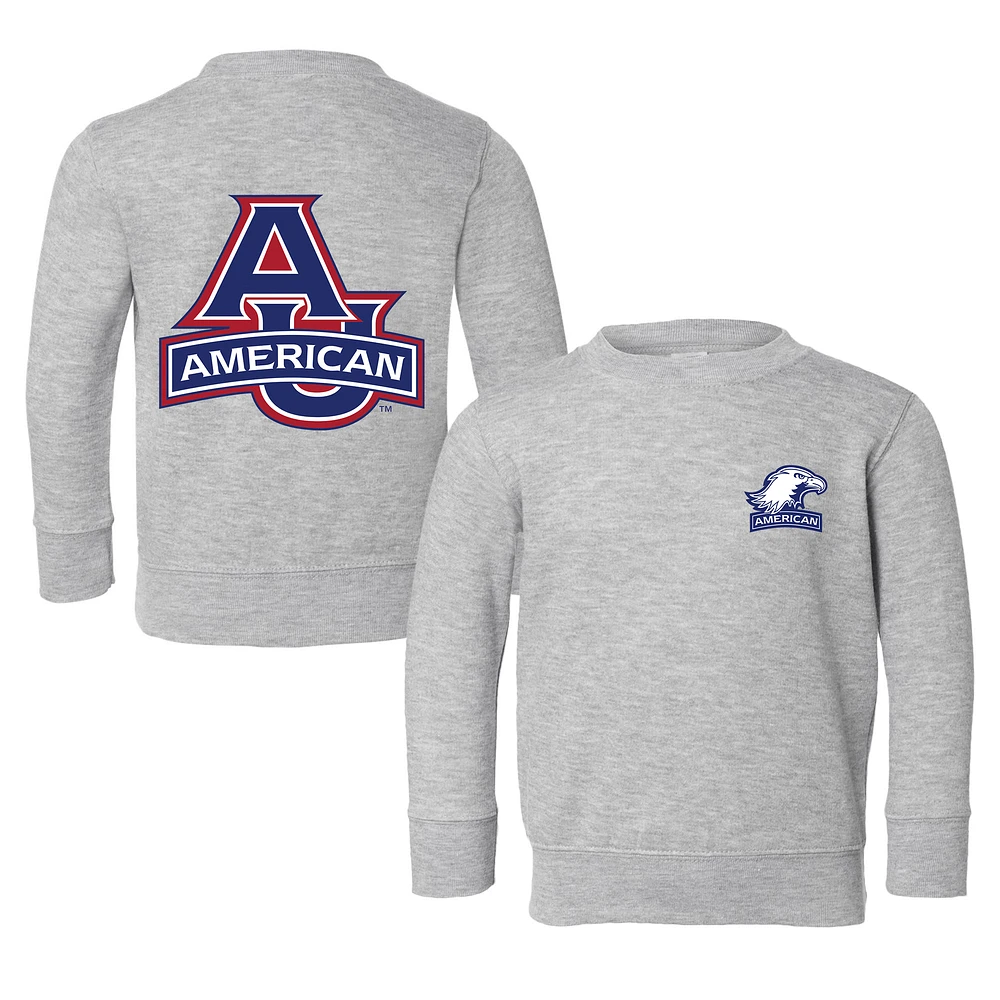 Toddler Chad & Jake Heather Gray American University Eagles Logo Pullover Sweatshirt